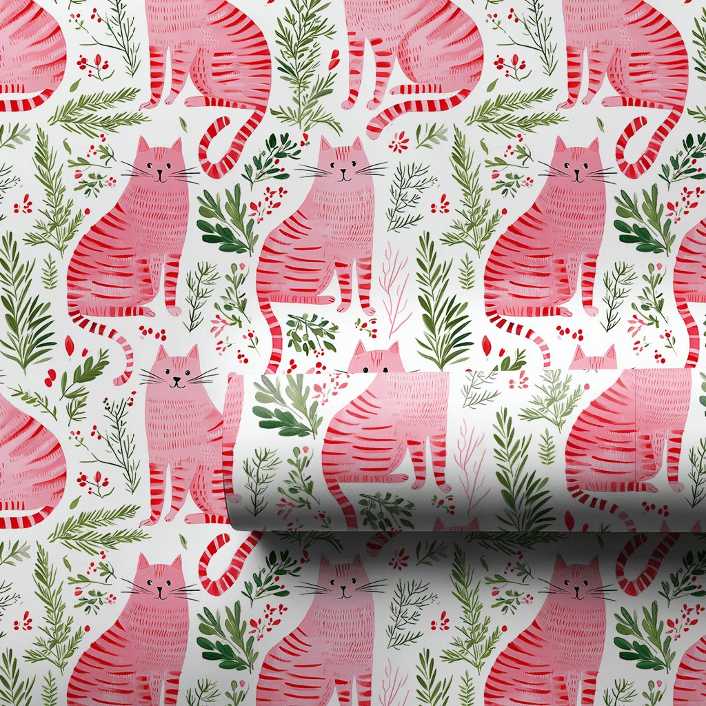 Meowy Christmas - Wrapping Paper - Lemon Park