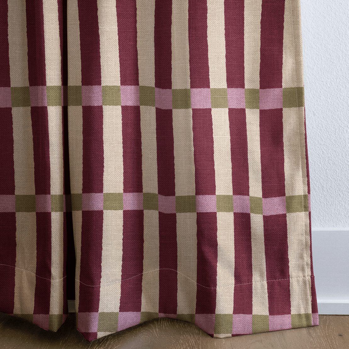 Merlot Stripe - Drapery - Lemon Park