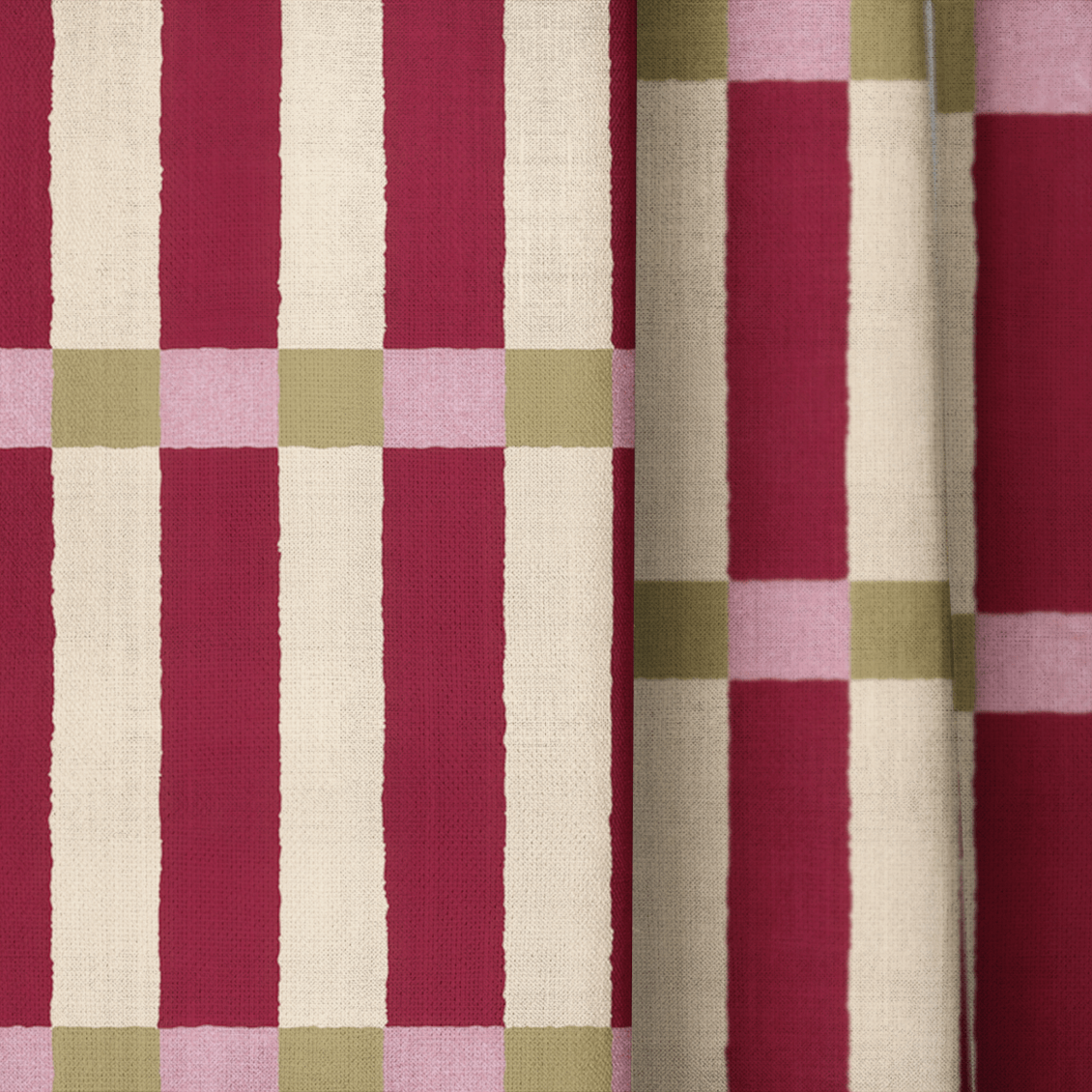 Merlot Stripe - Drapery - Lemon Park