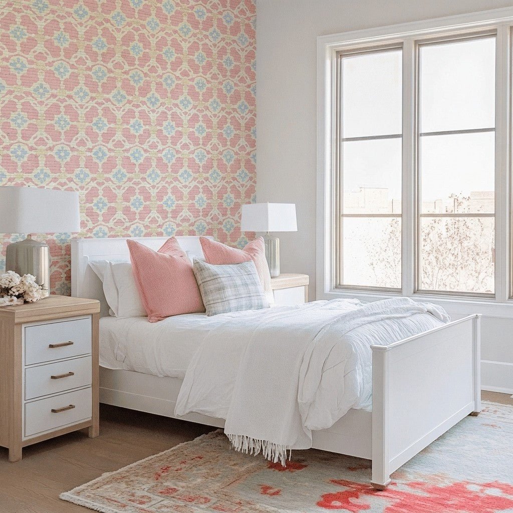 Mermaid Faux Grasscloth Wallpaper - Lemon Park