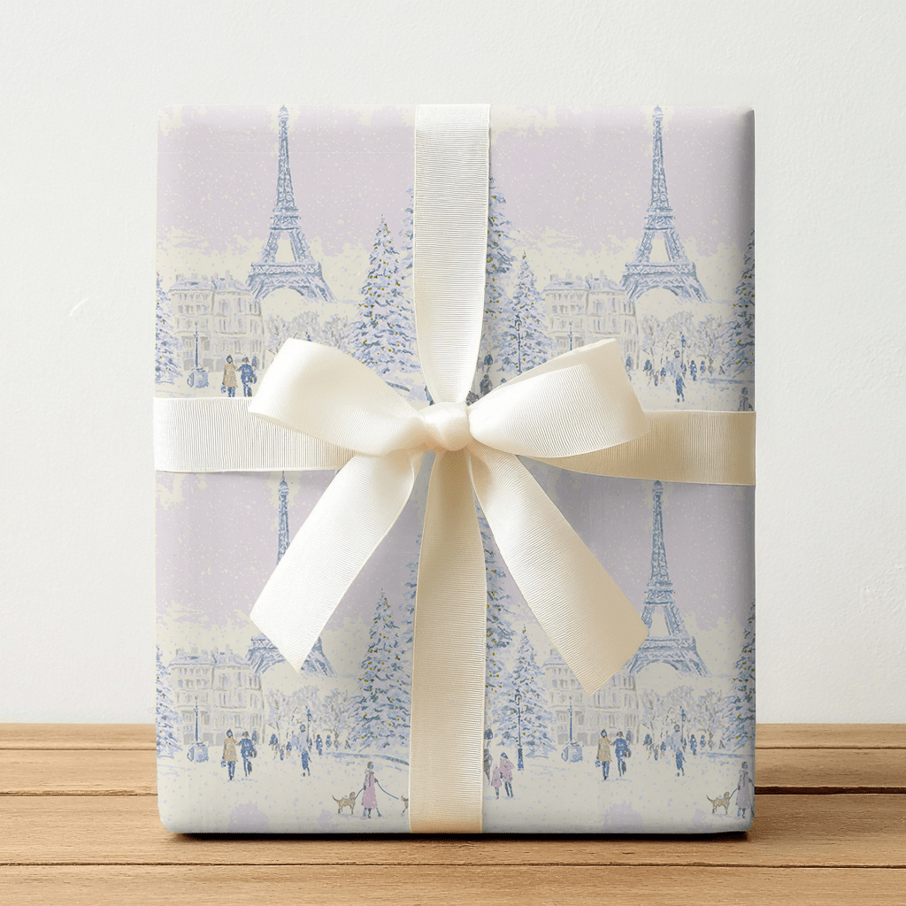 Merry in Paris - Wrapping Paper - Lemon Park