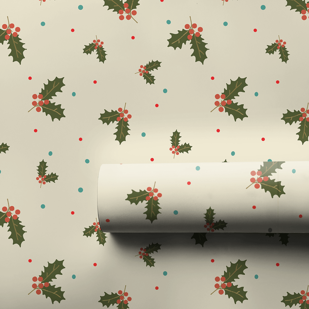 Merry Mistletoe - Wrapping Paper - Lemon Park