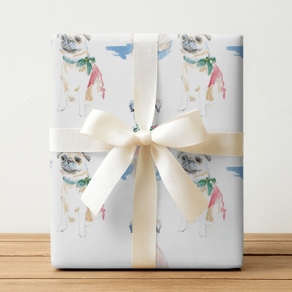 Merry Pugmas - Wrapping Paper - Lemon Park