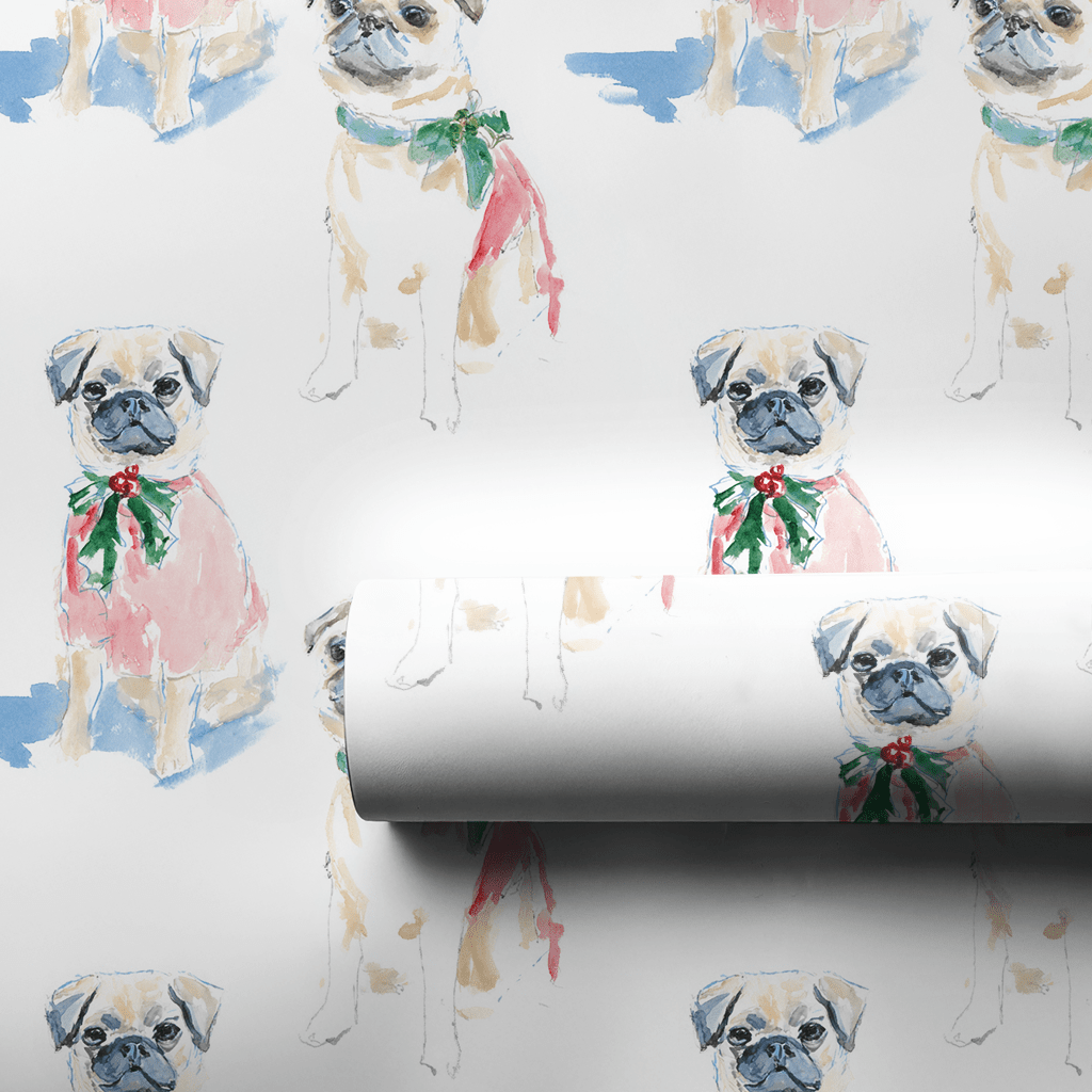 Merry Pugmas - Wrapping Paper - Lemon Park