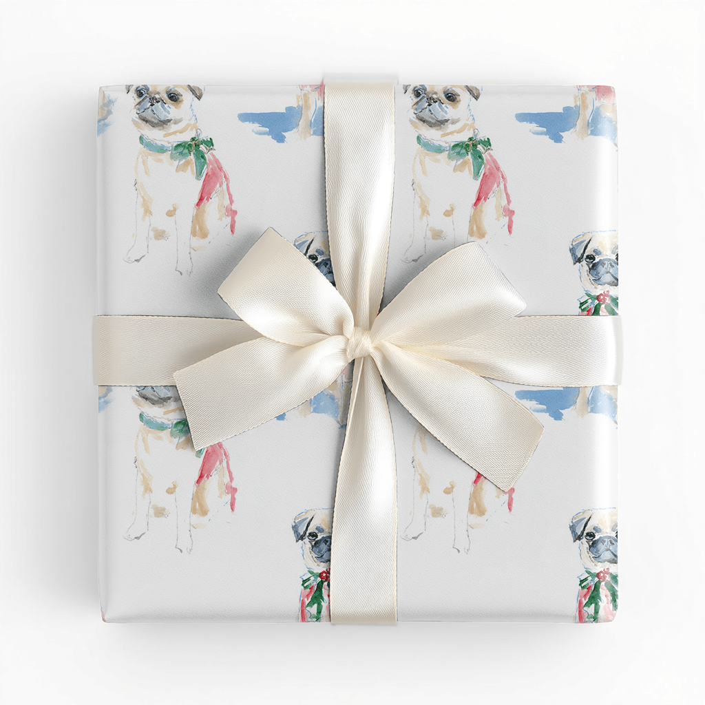 Merry Pugmas - Wrapping Paper - Lemon Park