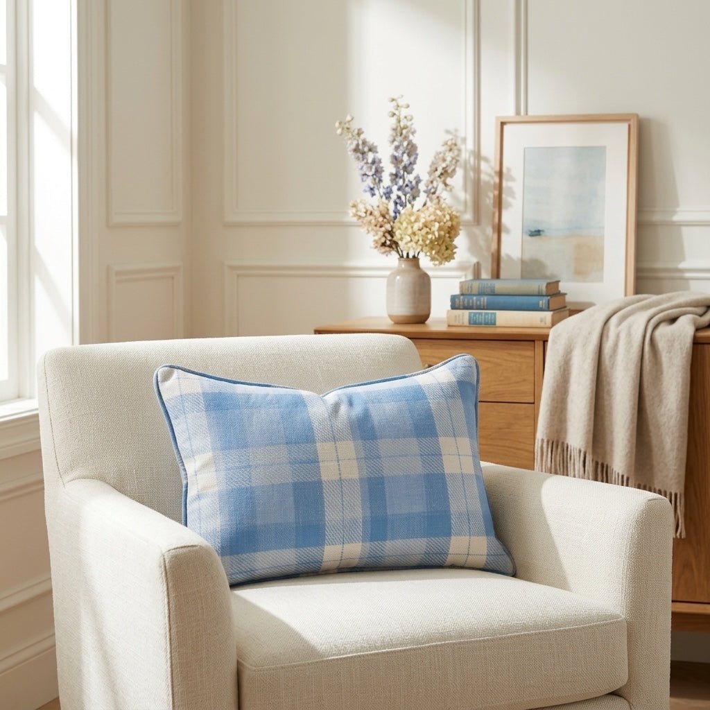 Midnight Flannel Throw Pillow - Lemon Park