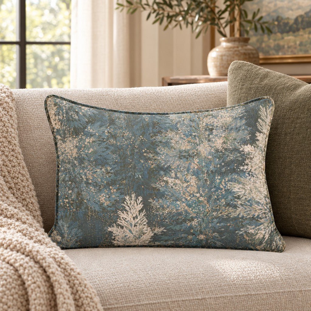 Midnight Frost Forest Throw Pillow - Lemon Park