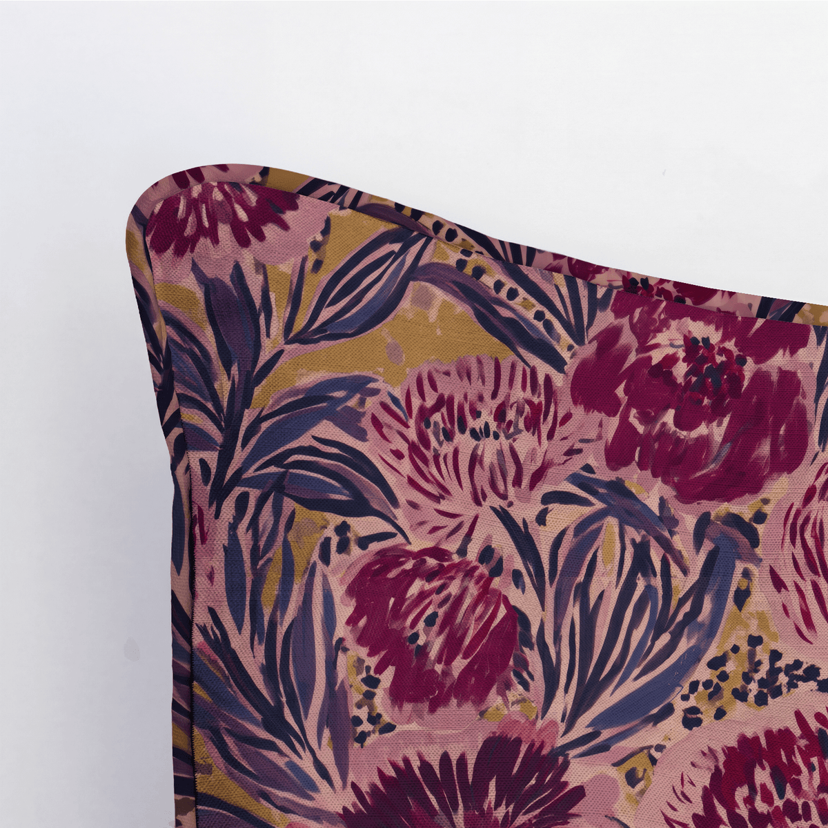 Midnight Peony Throw Pillow - Lemon Park