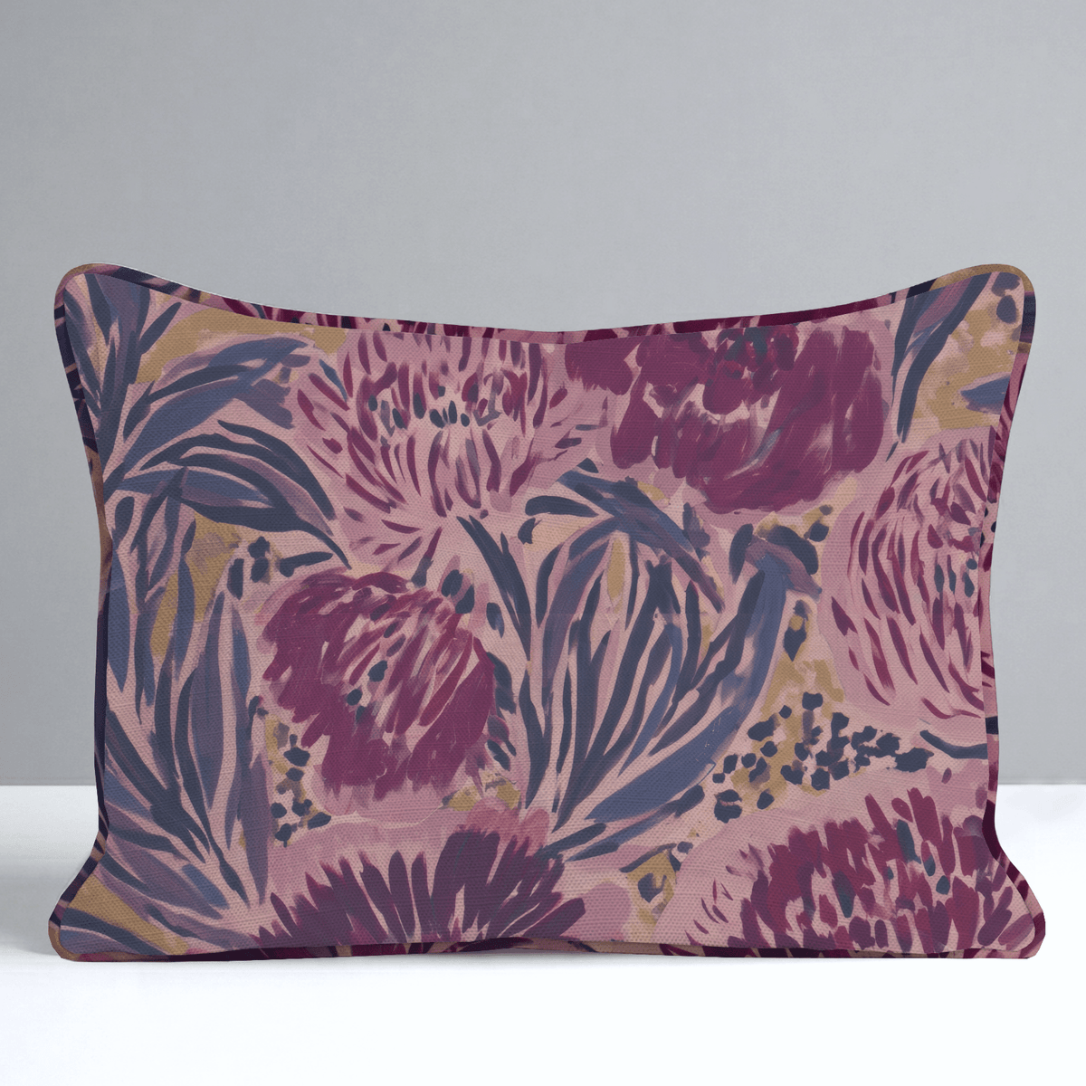 Midnight Peony Throw Pillow - Lemon Park
