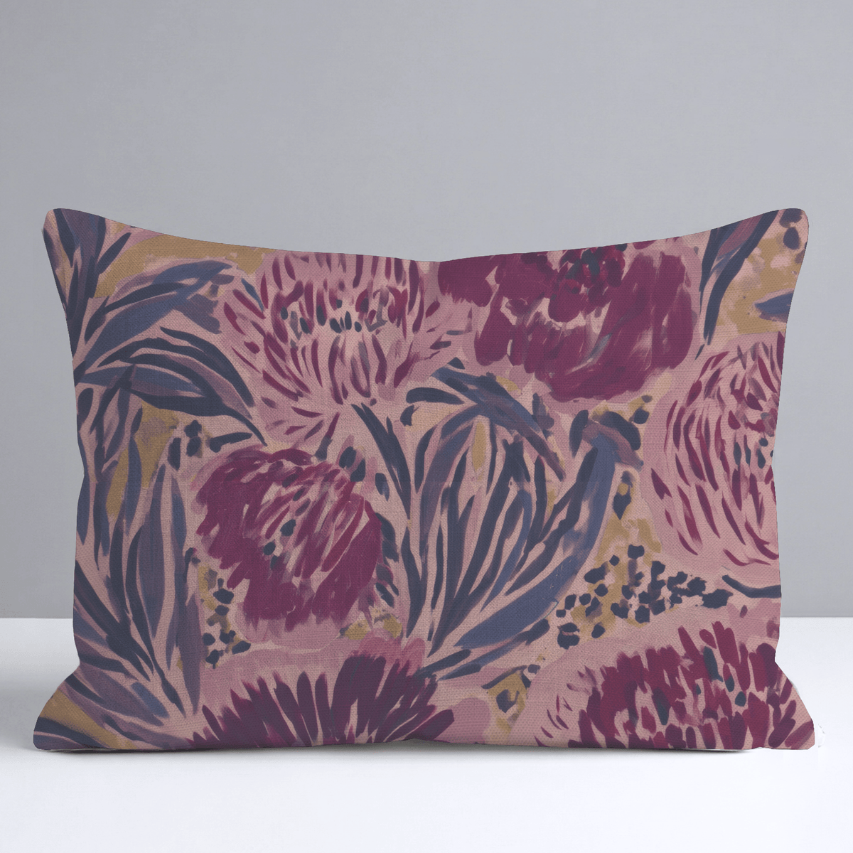 Midnight Peony Throw Pillow - Lemon Park