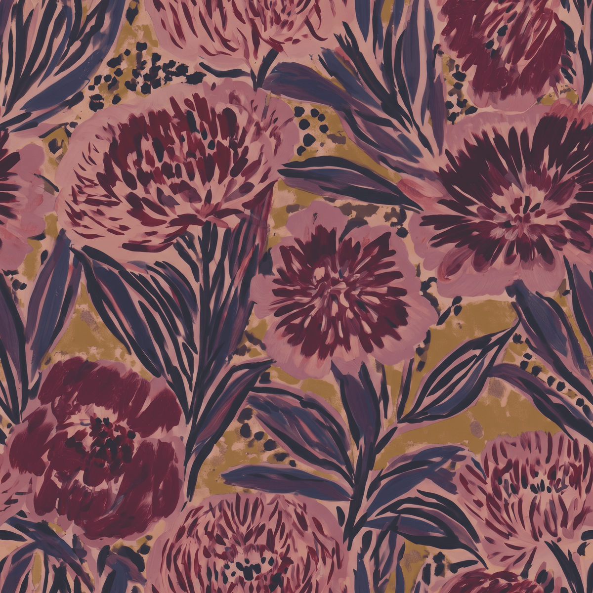 Midnight Peony Wallpaper - Lemon Park