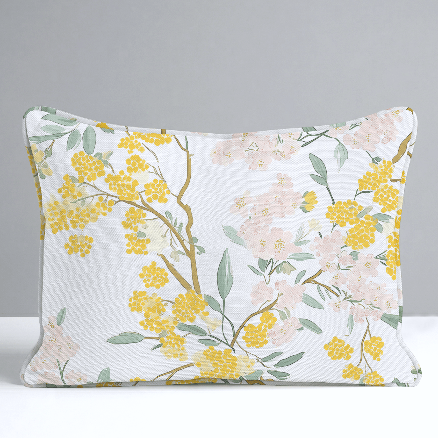 Mimosa Melody Throw Pillow - Lemon Park