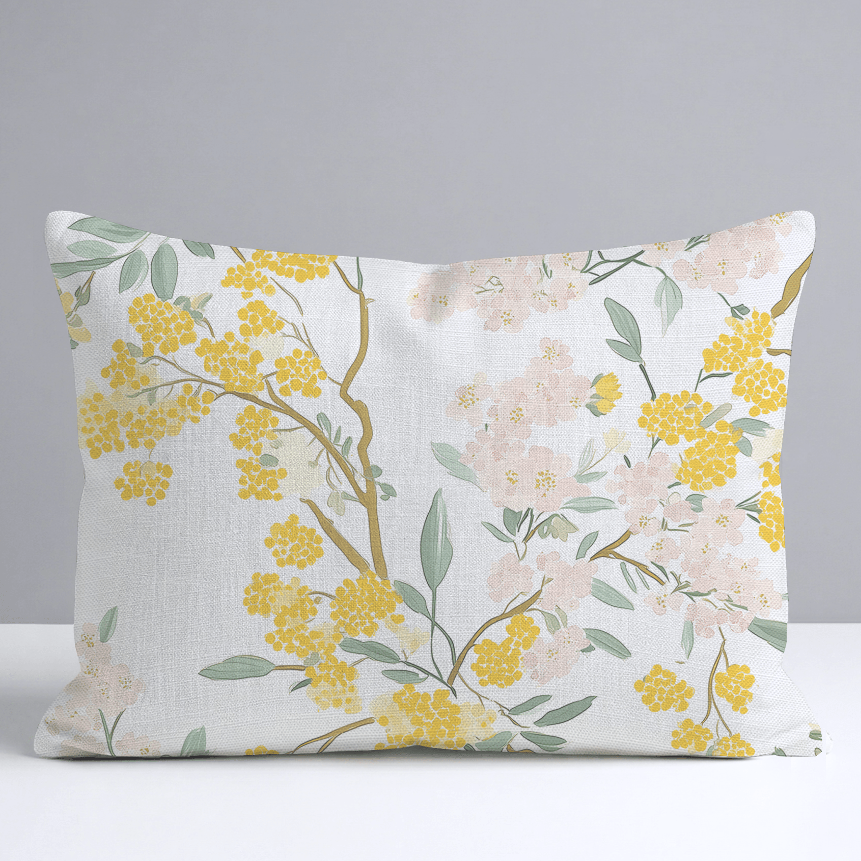 Mimosa Melody Throw Pillow - Lemon Park