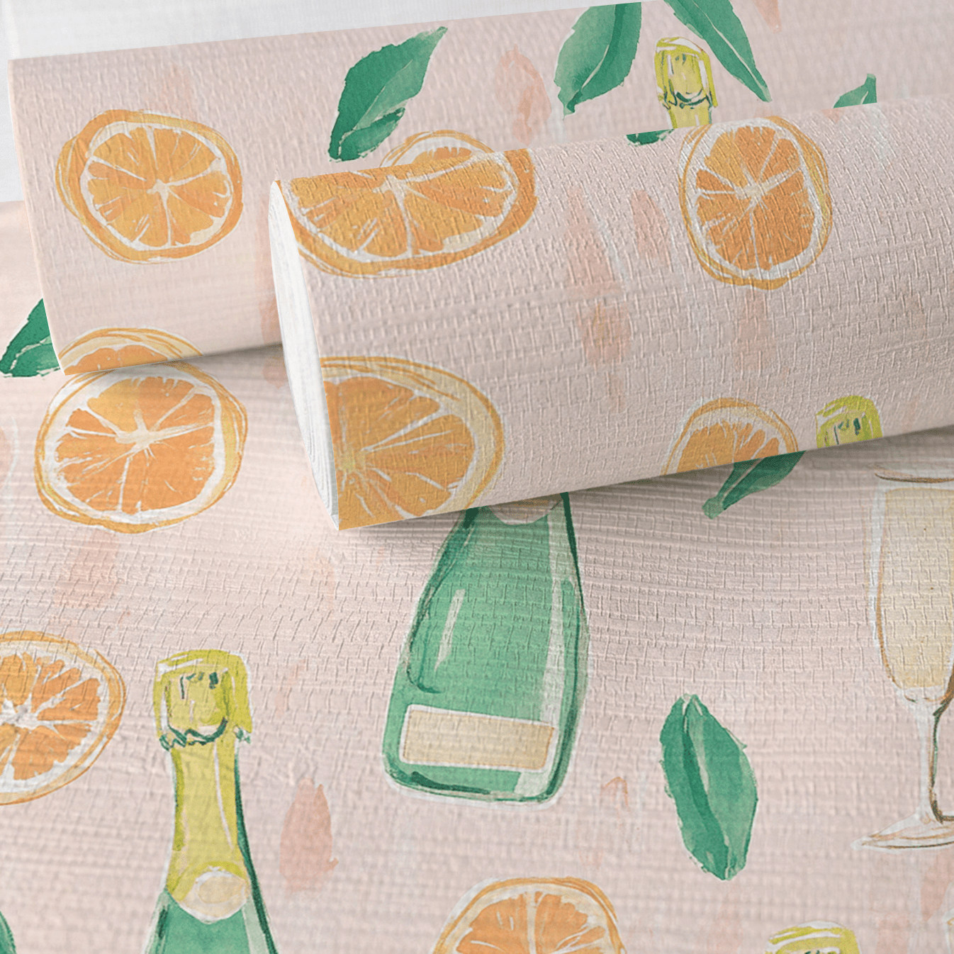 Mimosa Mornings Faux Grasscloth Wallpaper - Lemon Park