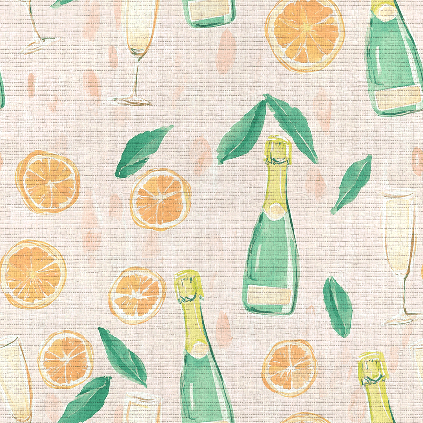 Mimosa Mornings Faux Grasscloth Wallpaper - Lemon Park
