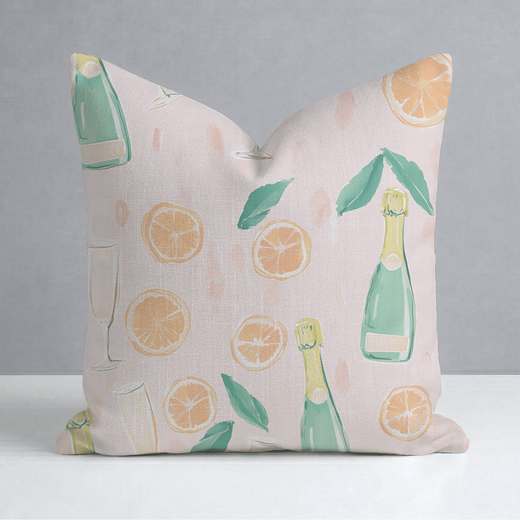 Mimosa Mornings Throw Pillow - Lemon Park
