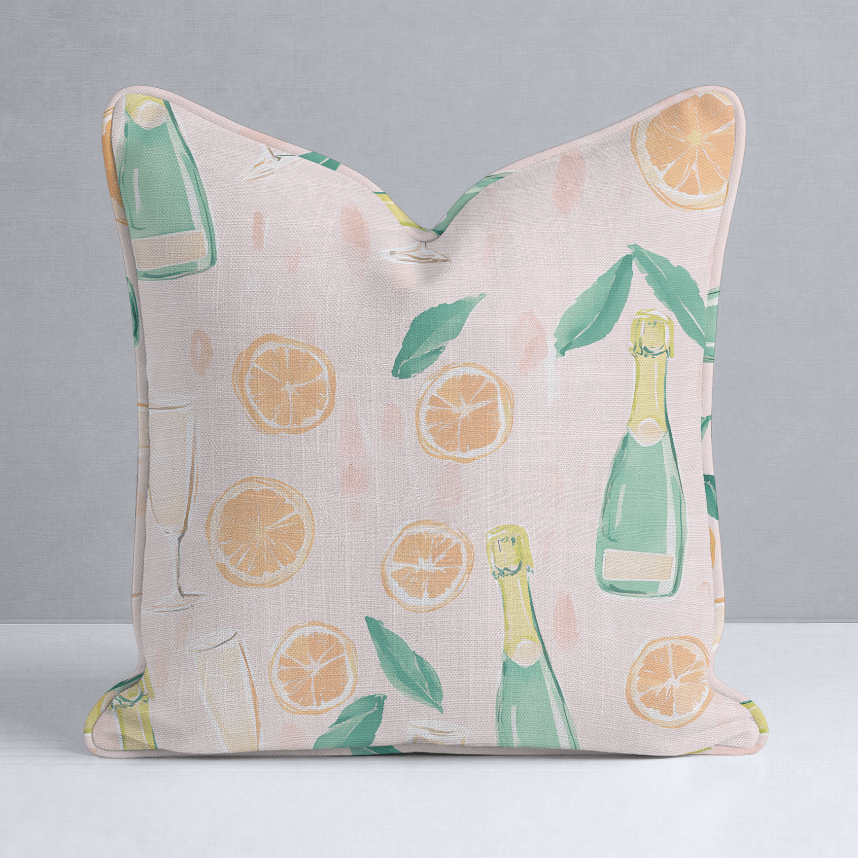 Mimosa Mornings Throw Pillow - Lemon Park