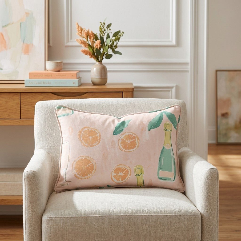 Mimosa Mornings Throw Pillow - Lemon Park