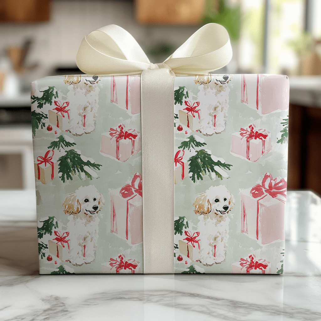 Mindi Poodle - Wrapping Paper - Lemon Park