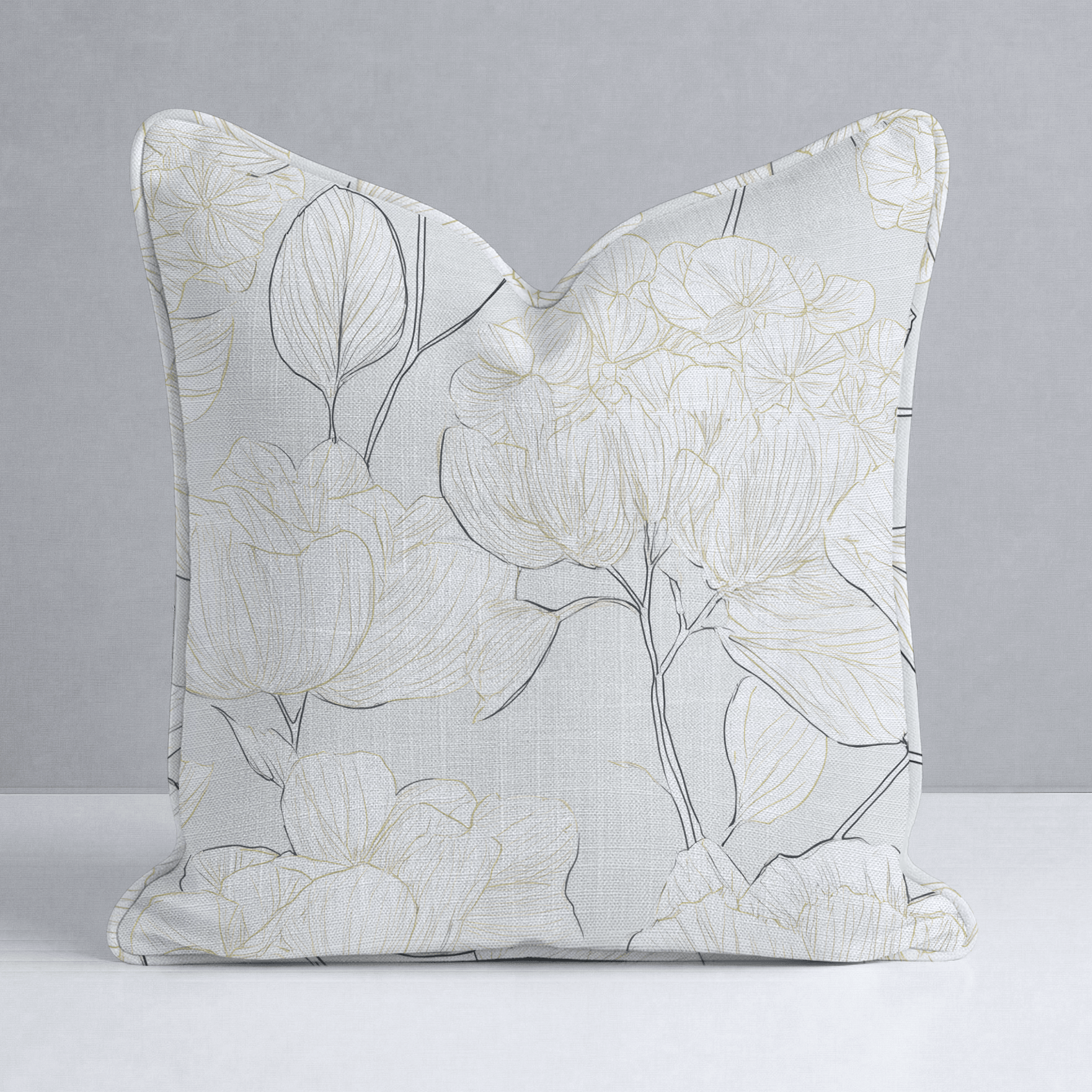 Mint Hydrangea Throw Pillow - Lemon Park