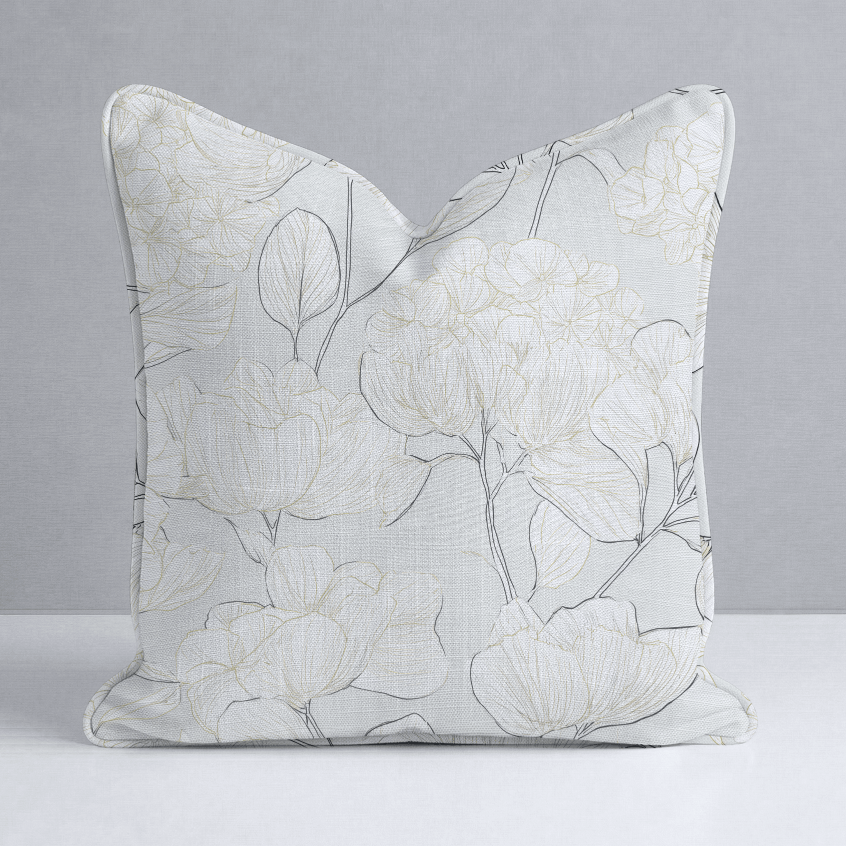 Mint Hydrangea Throw Pillow - Lemon Park