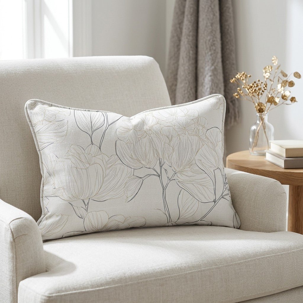Mint Hydrangea Throw Pillow - Lemon Park