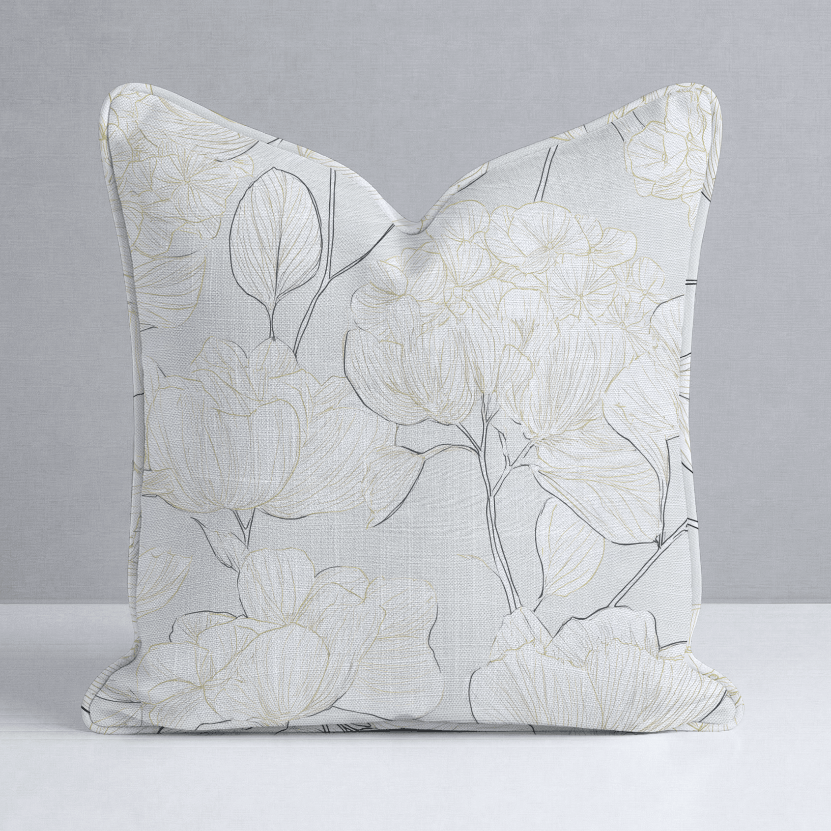 Mint Hydrangea Throw Pillow - Lemon Park