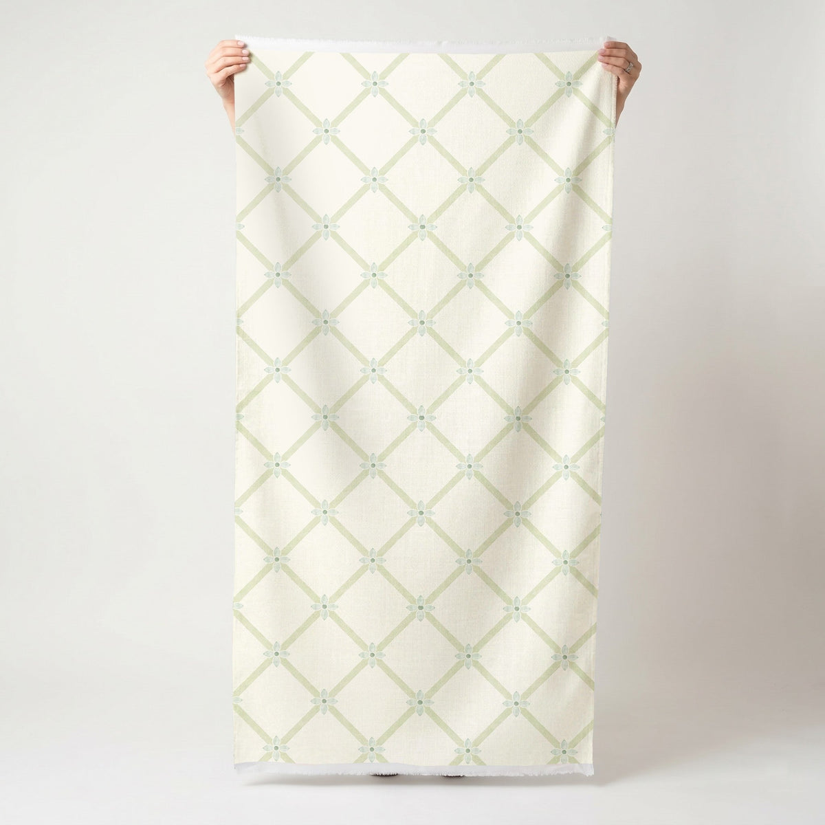 Mint To Be Floral Lattice - Fabric - Lemon Park