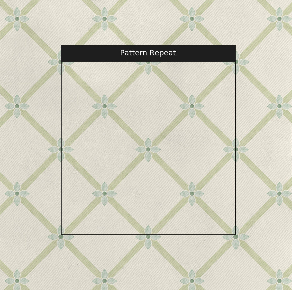 Mint To Be Floral Lattice - Fabric - Lemon Park