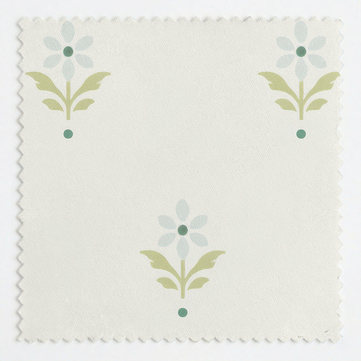 Mint To Be Ivory Block Print - Fabric - Lemon Park