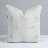 Mint To Be Ivory Block Print Throw Pillow - Lemon Park