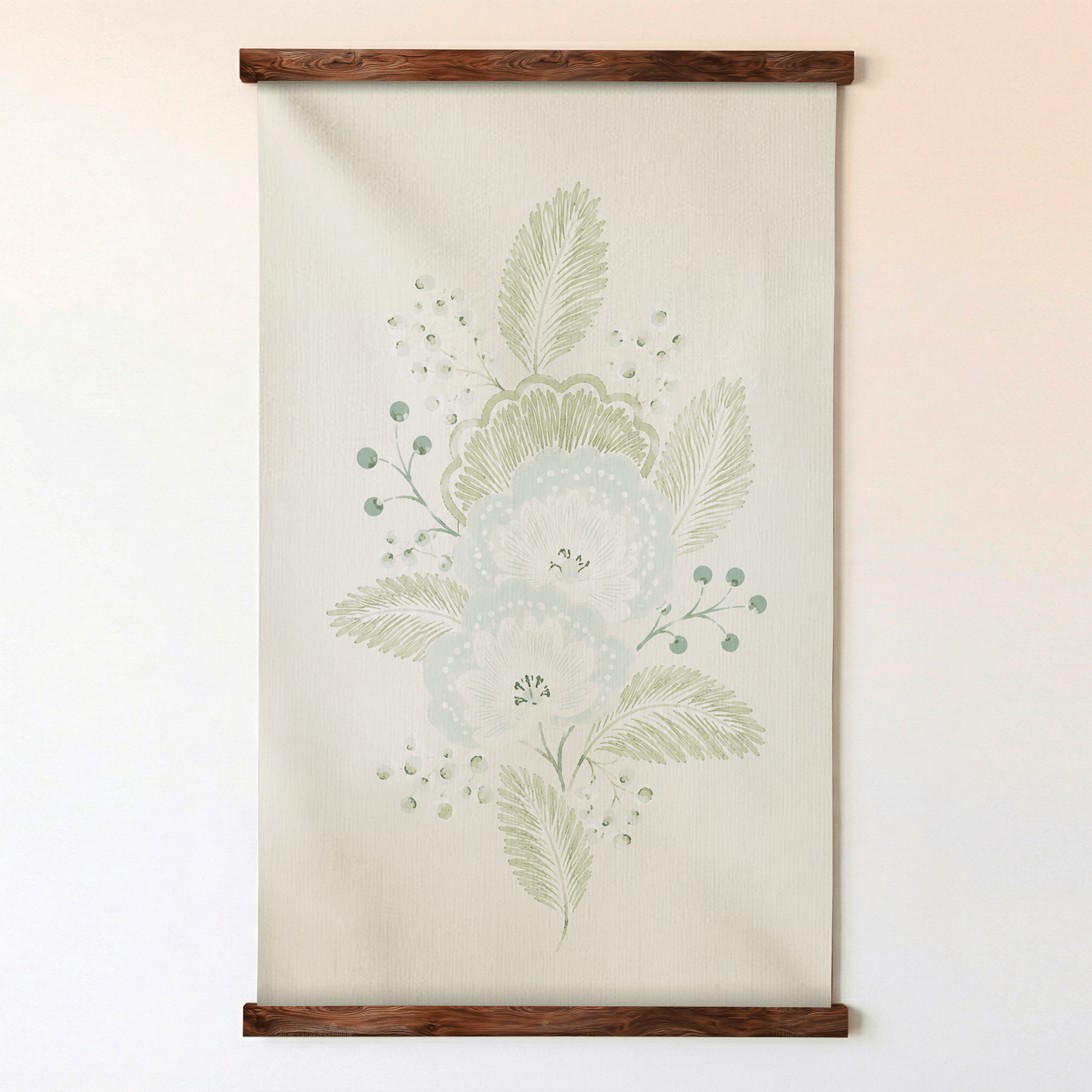 Mint To Be Ivory Botanica - Tapestry - Lemon Park