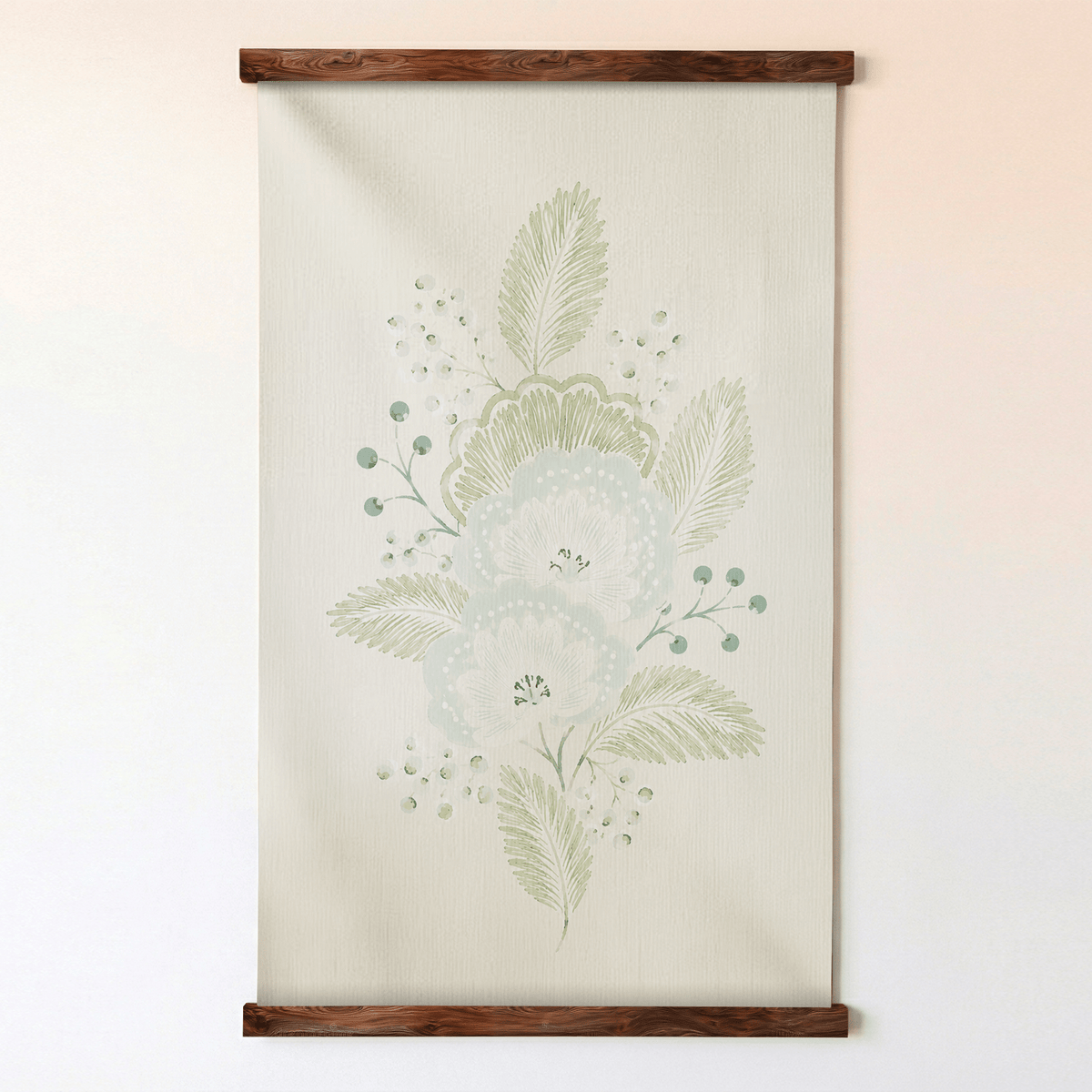 Mint To Be Ivory Botanica - Tapestry - Lemon Park
