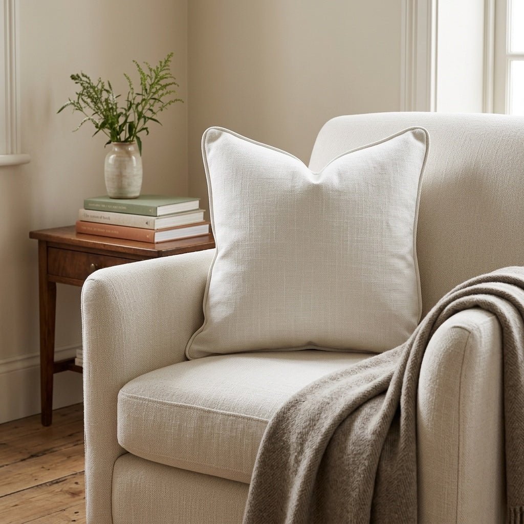Mint To Be Ivory Throw Pillow - Lemon Park
