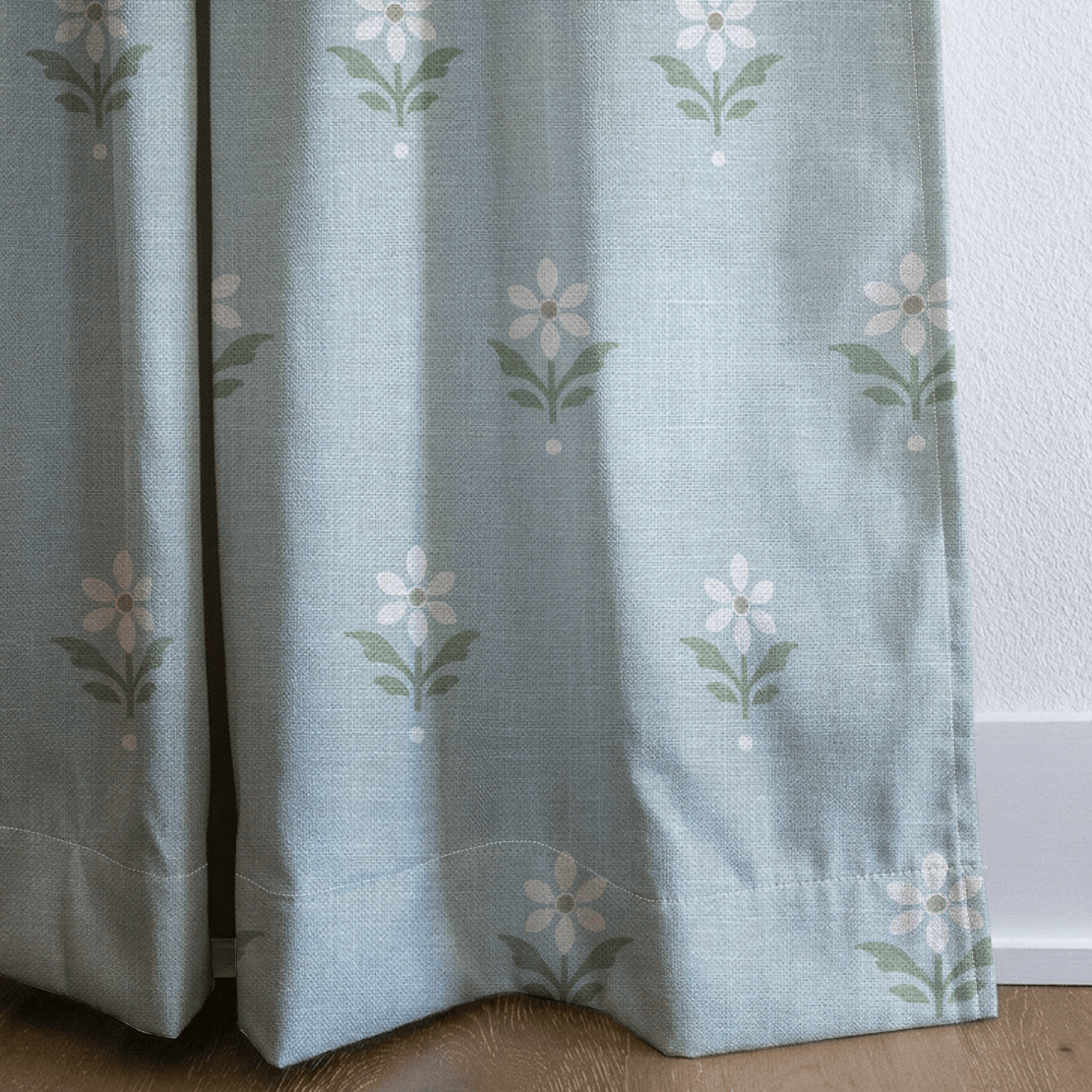 Mint To Be Sage Block Print - Drapery - Lemon Park