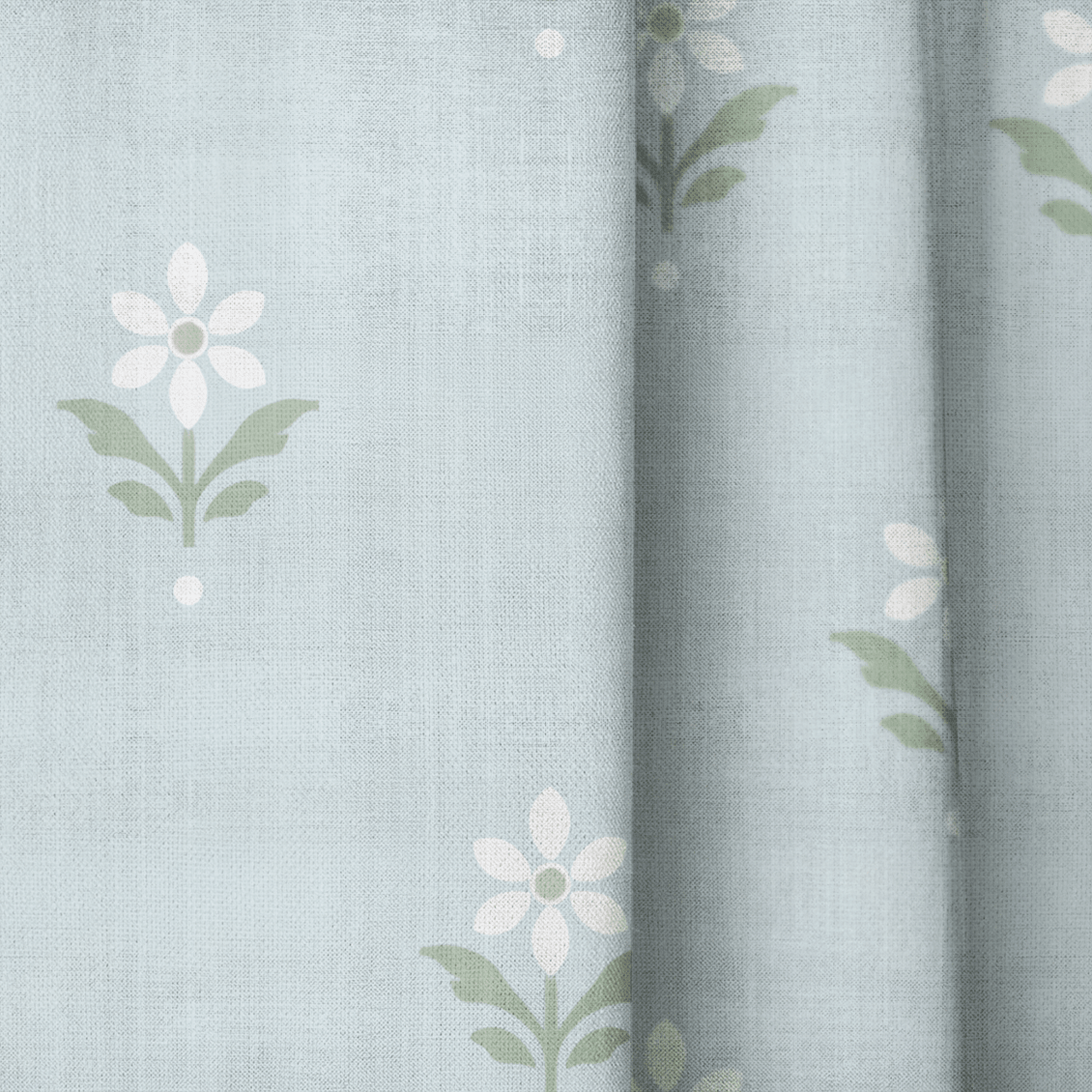 Mint To Be Sage Block Print - Drapery - Lemon Park