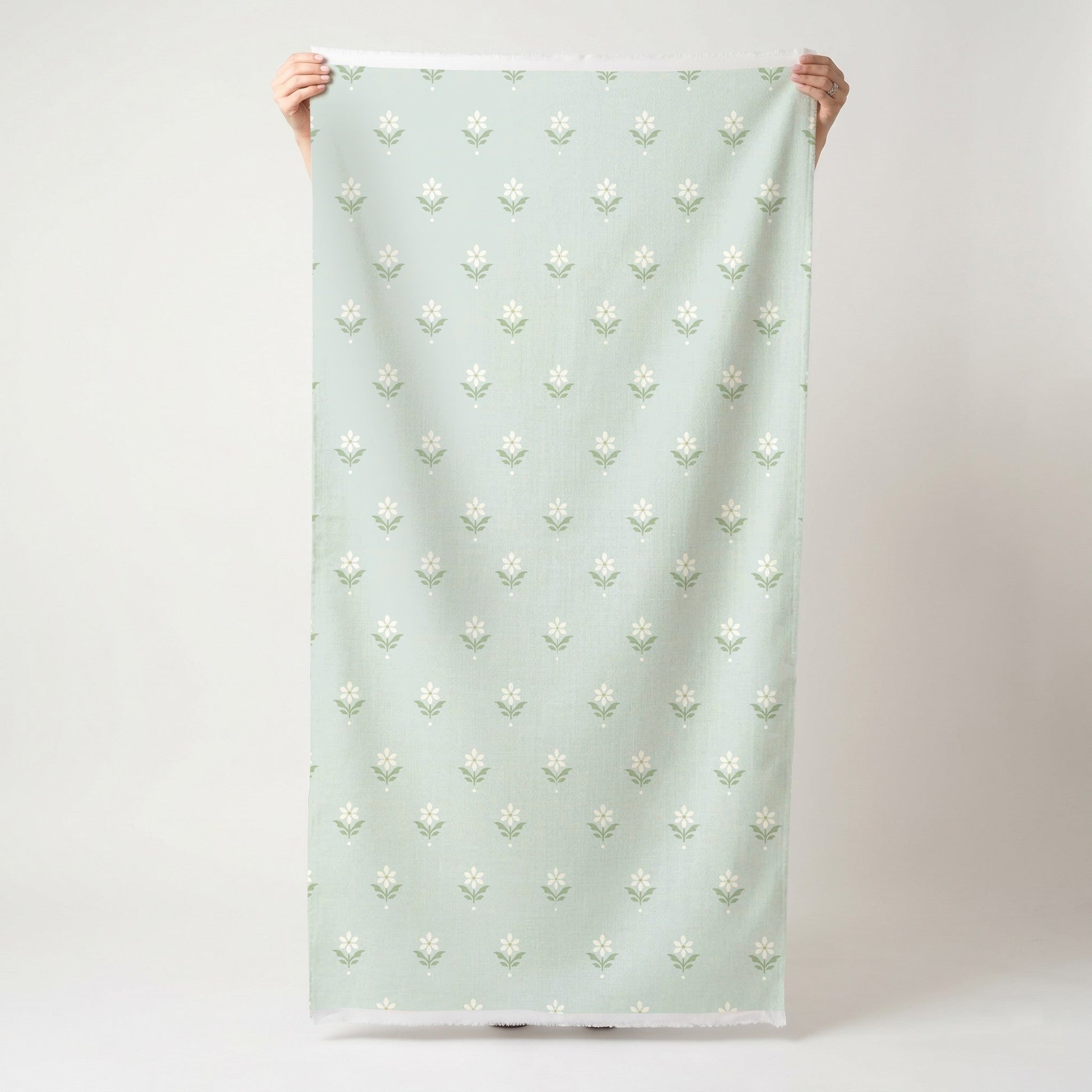 Mint To Be Sage Block Print - Fabric - Lemon Park