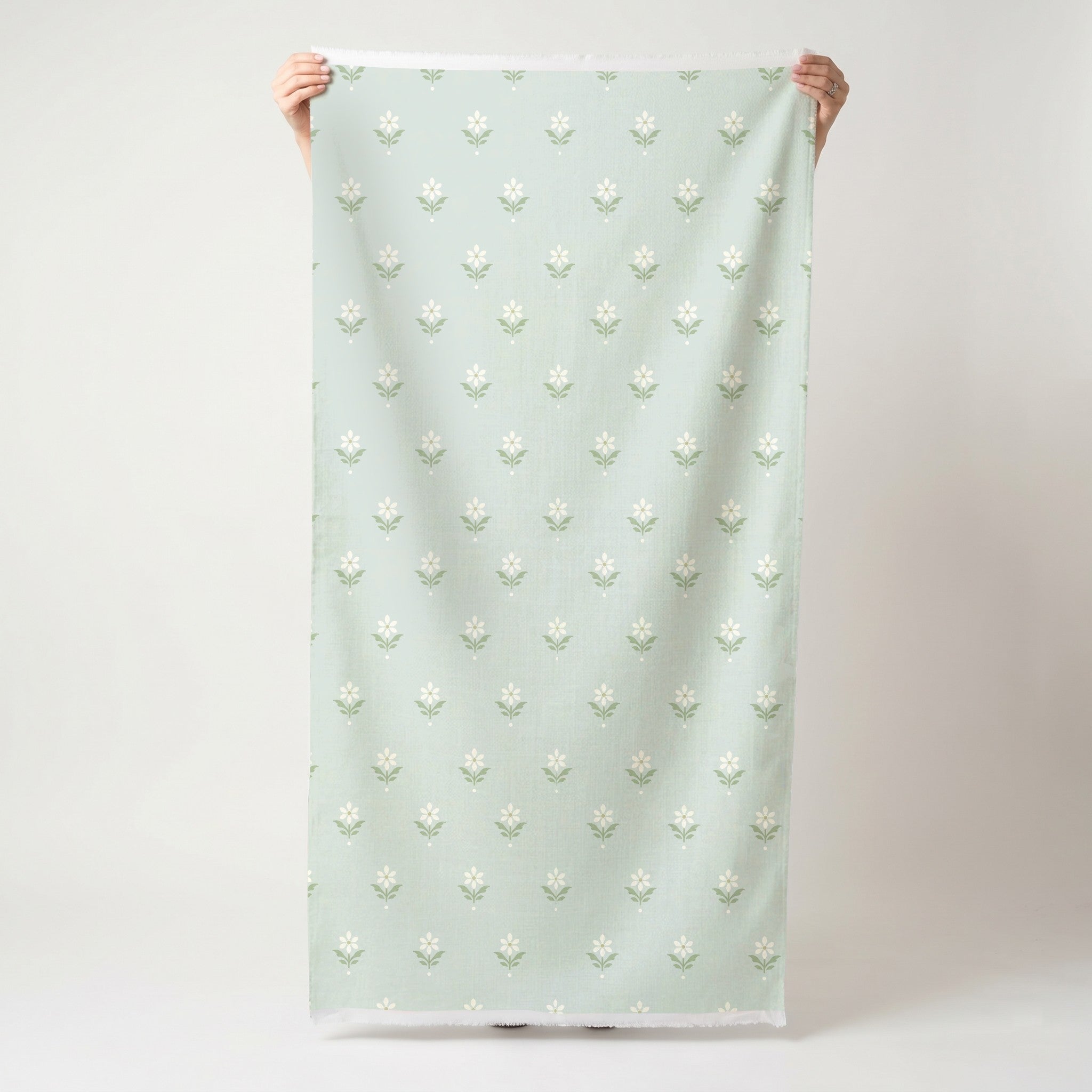 Mint To Be Sage Block Print - Fabric - Lemon Park