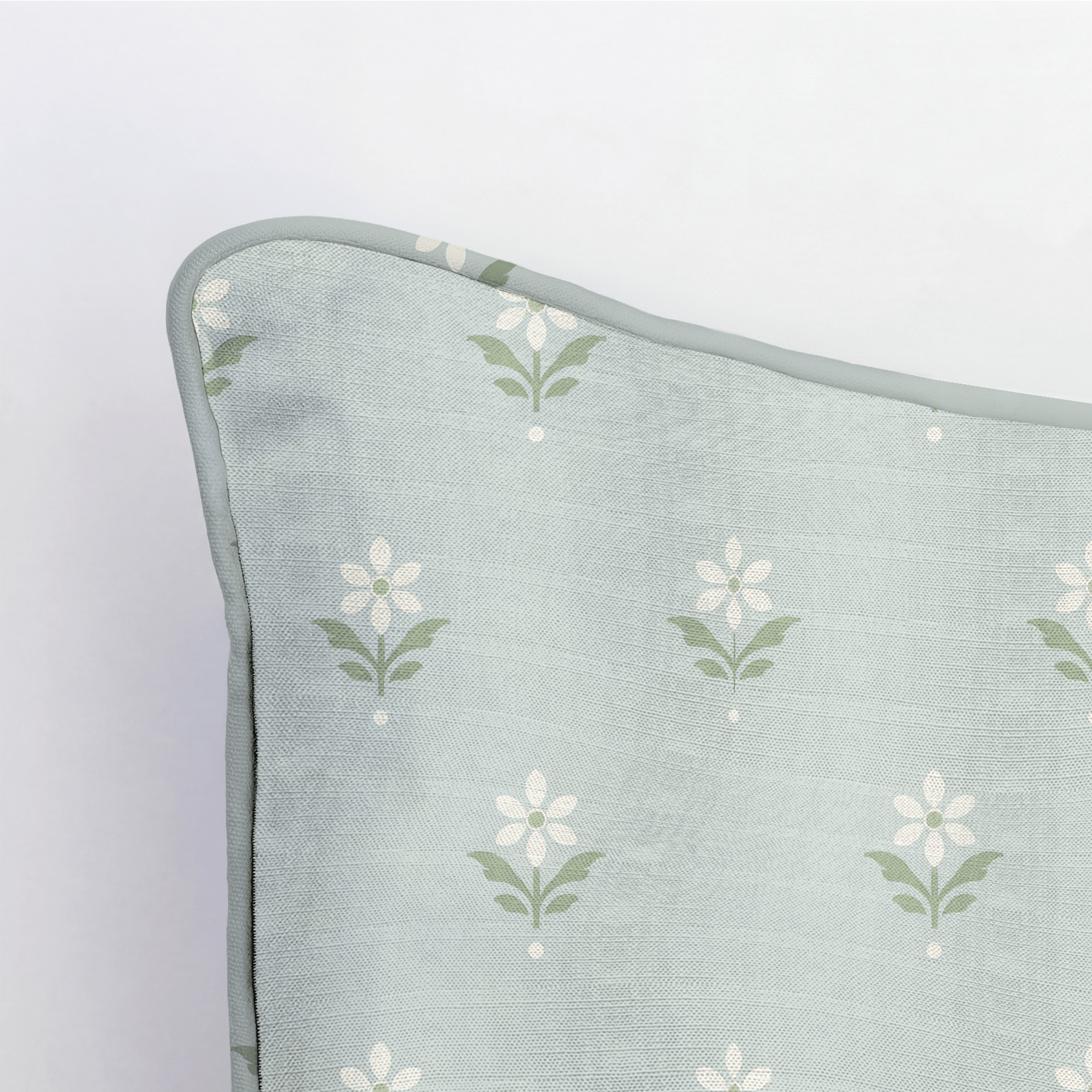 Mint To Be Sage Block Print Throw Pillow - Lemon Park
