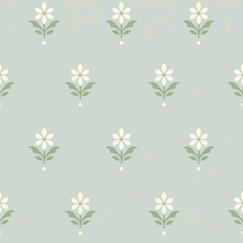Mint To Be Sage Block Print Wallpaper - Lemon Park