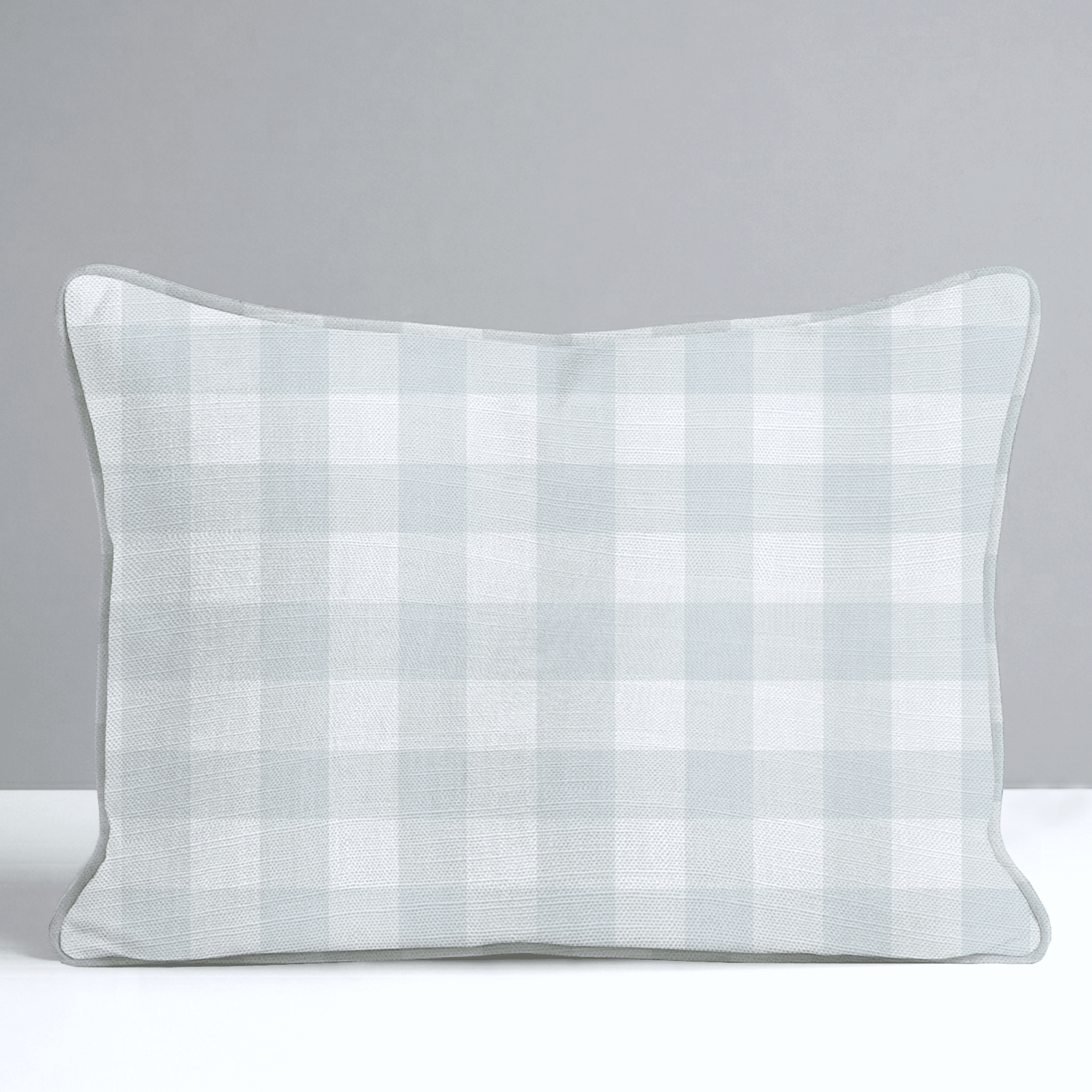 Mint To Be Sage Gingham Throw Pillow - Lemon Park