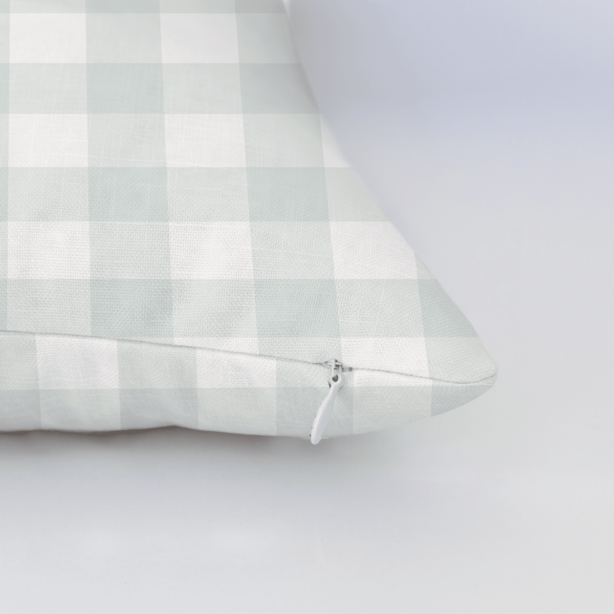 Mint To Be Sage Gingham Throw Pillow - Lemon Park