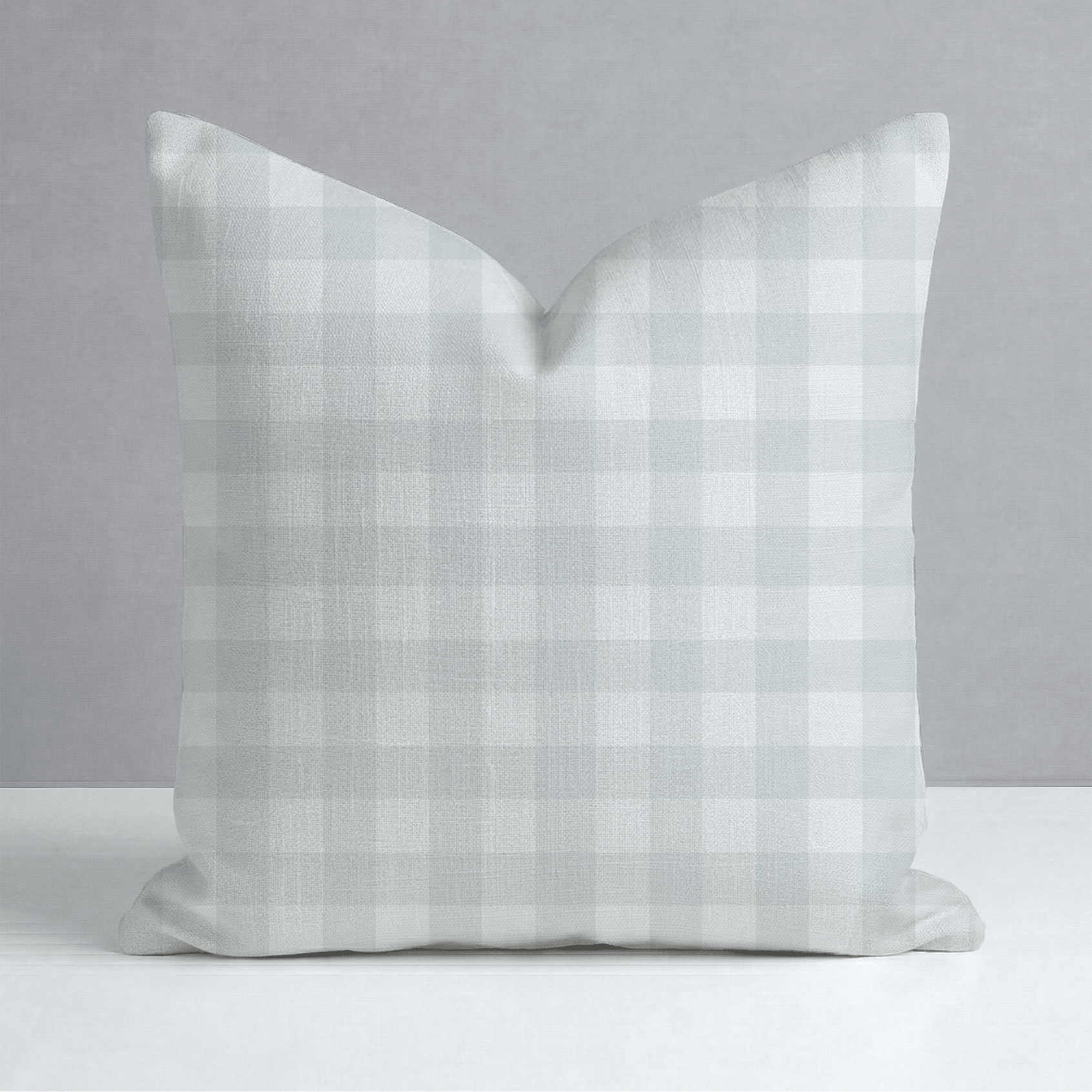 Mint To Be Sage Gingham Throw Pillow - Lemon Park