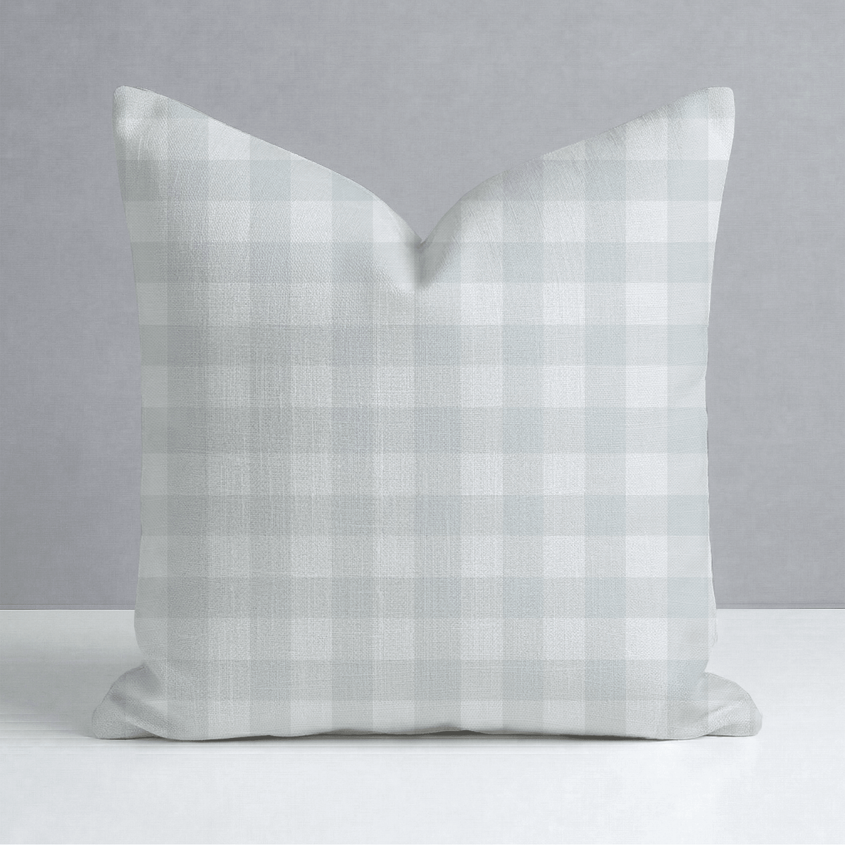 Mint To Be Sage Gingham Throw Pillow - Lemon Park