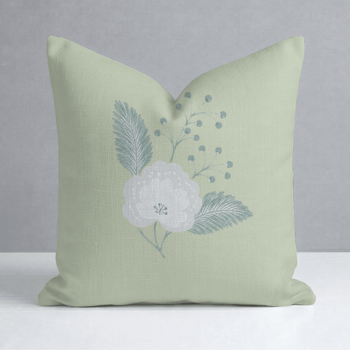 Mint To Be Soft Mint Garden Whisper Throw Pillow - Lemon Park