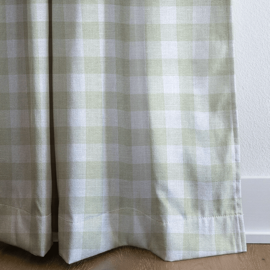 Mint To Be Soft Mint Gingham - Drapery - Lemon Park