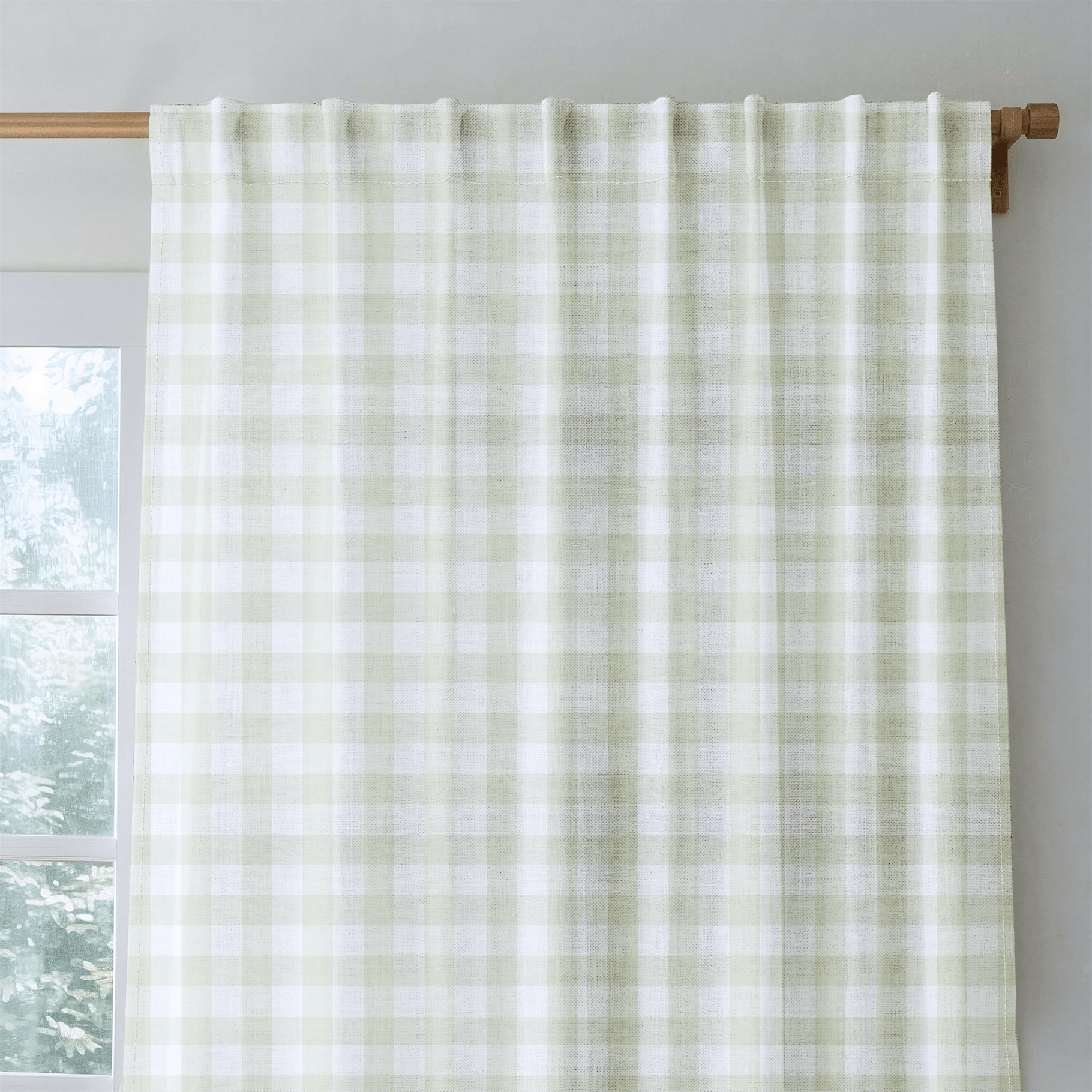 Mint To Be Soft Mint Gingham - Drapery - Lemon Park