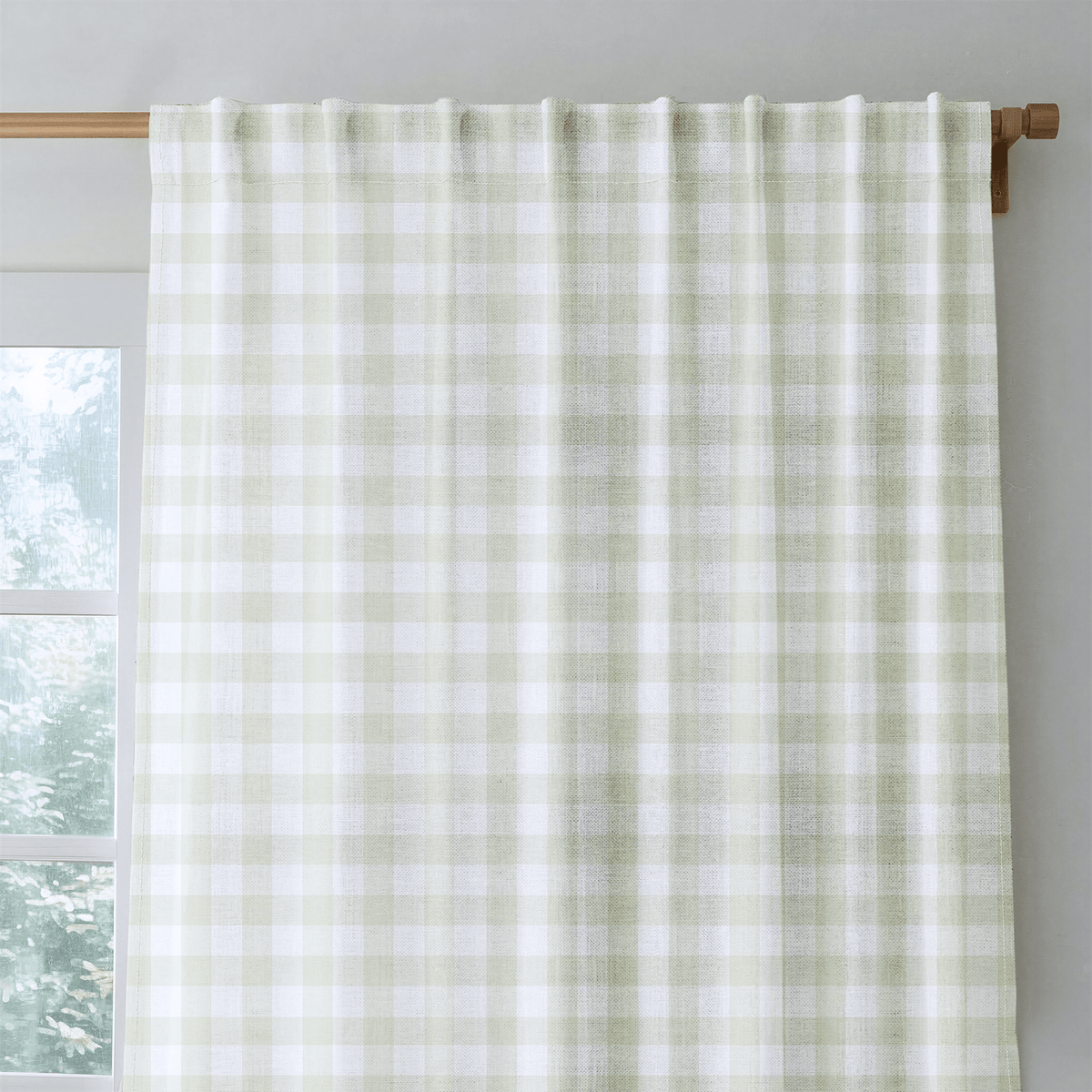 Mint To Be Soft Mint Gingham - Drapery - Lemon Park