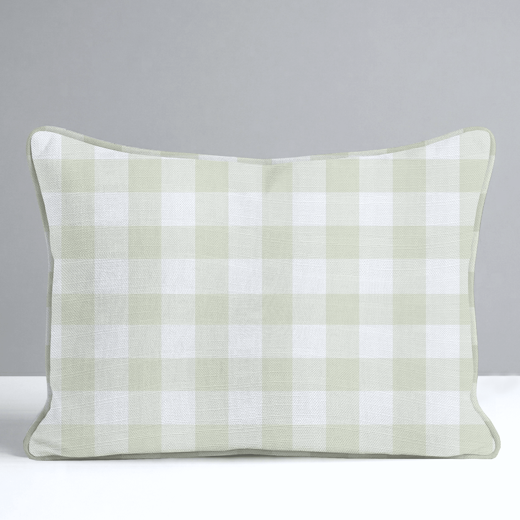 Mint To Be Soft Mint Gingham Throw Pillow - Lemon Park