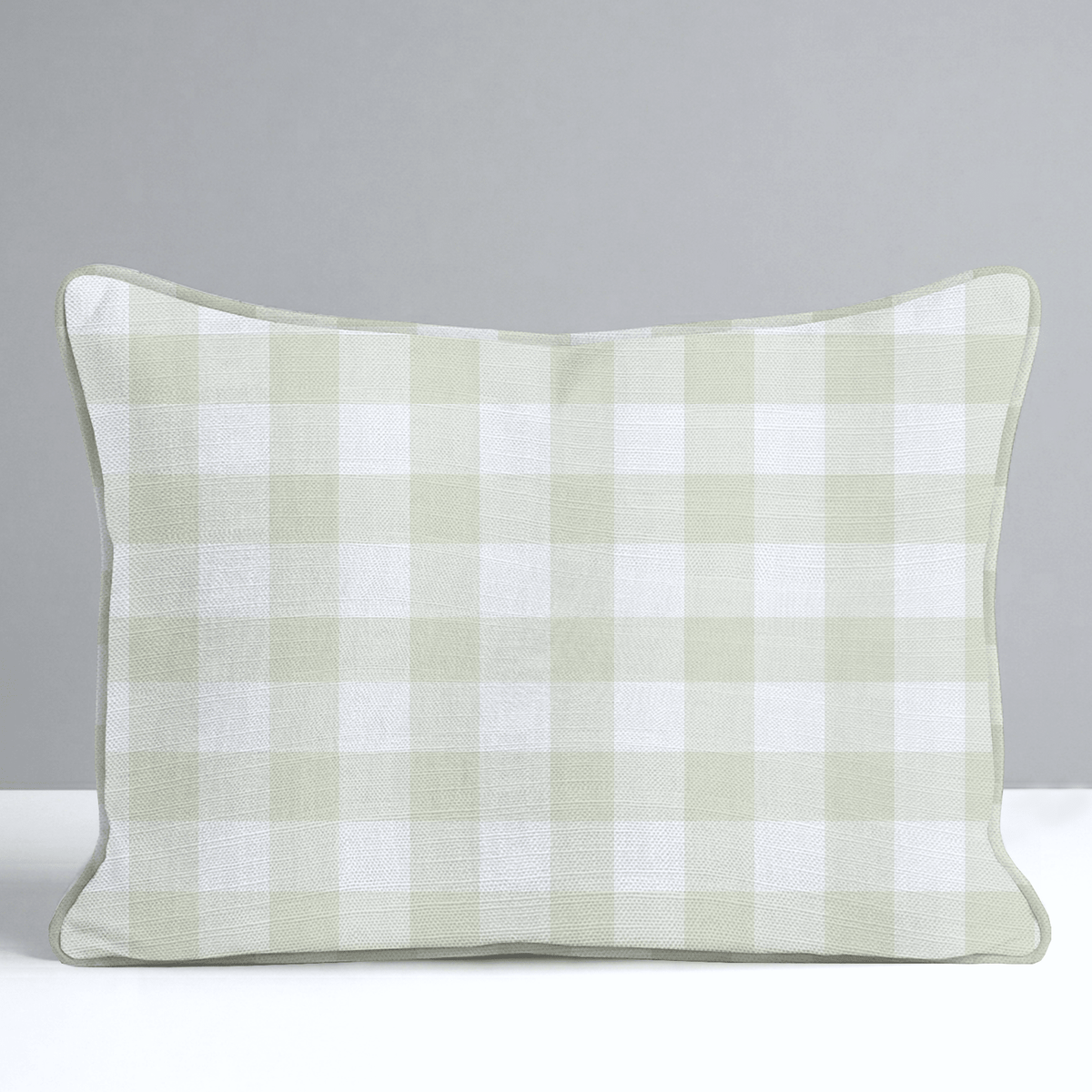 Mint To Be Soft Mint Gingham Throw Pillow - Lemon Park